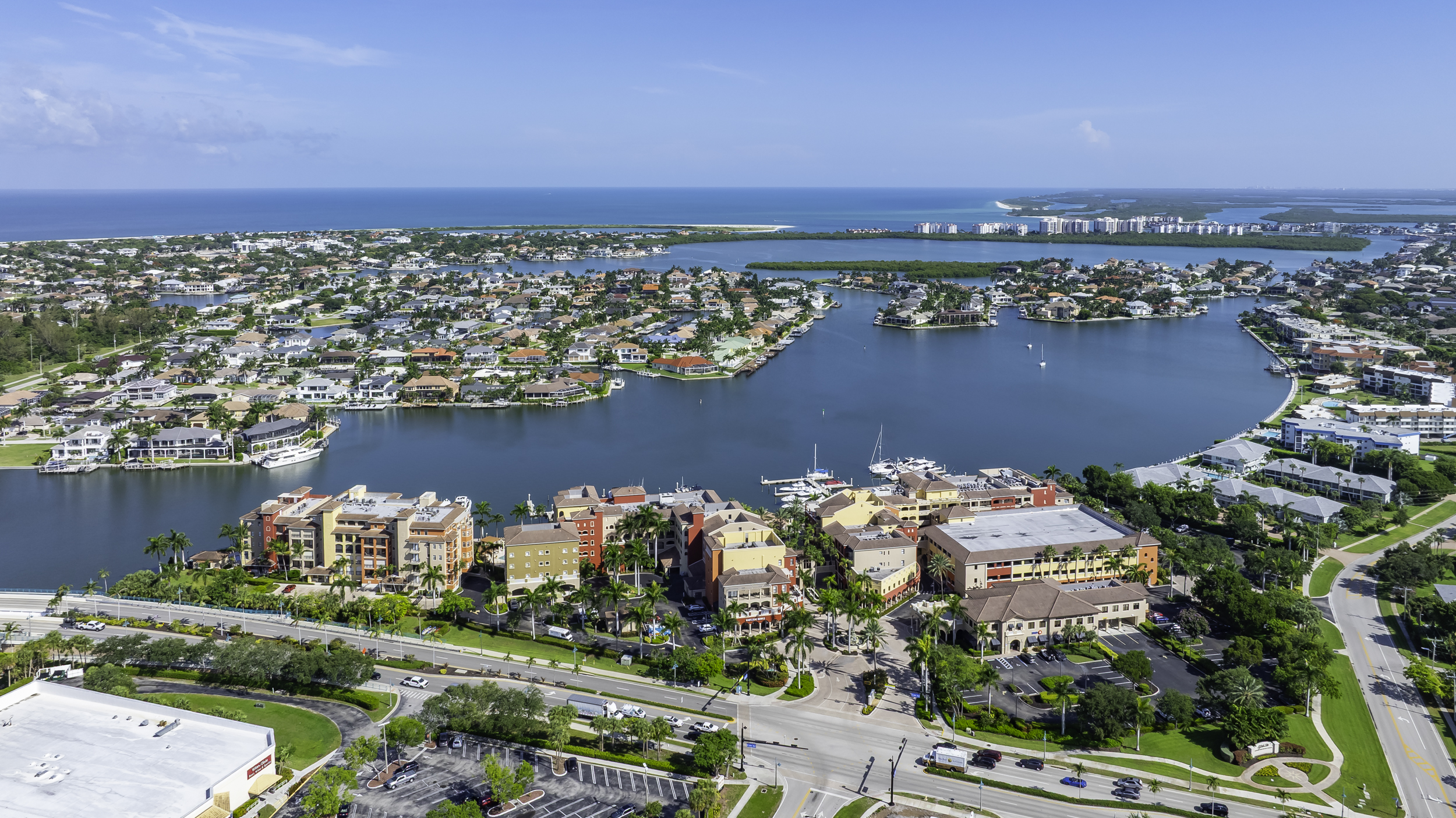 Esplanade Marco Island Aerial Stock Photography
