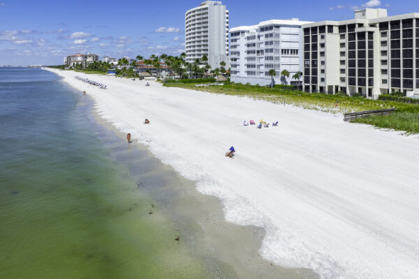 Gulf Shore Dr Vanderbilt Beach Naples Aerial Stock Photography