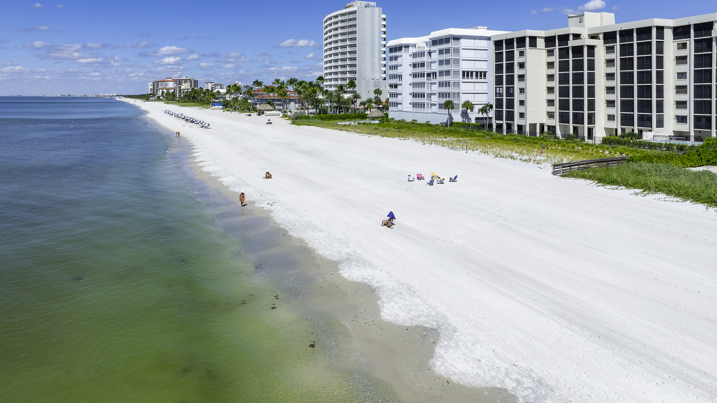 Gulf Shore Dr Vanderbilt Beach Naples Aerial Stock Photography