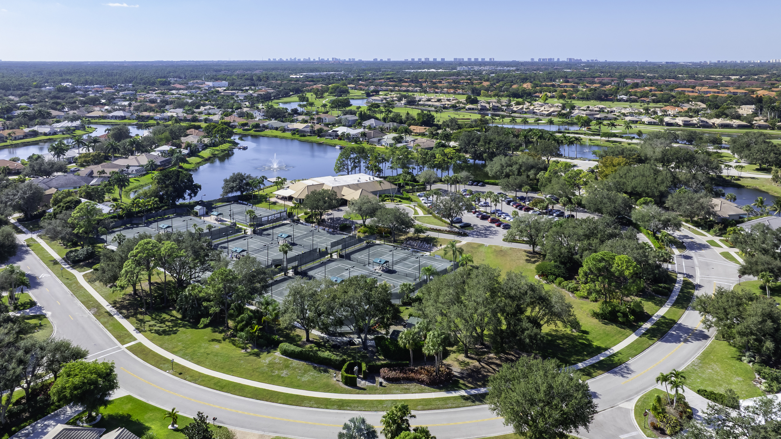 Longshore Lakes Naples Aerial Stock Photography