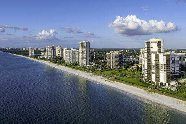 Park Shore Beach Naples Aerial Stock Photography-3