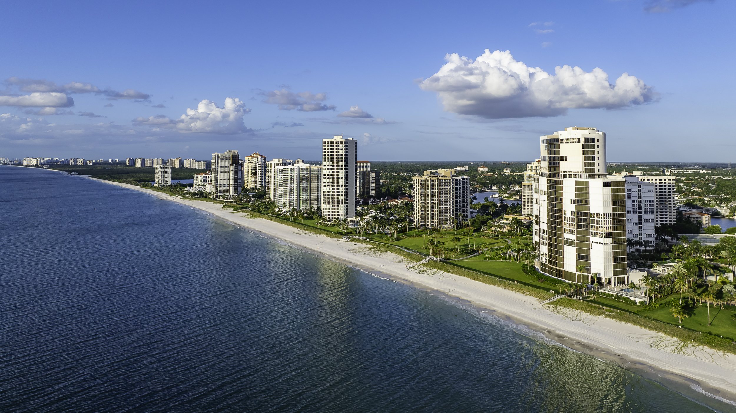 Park Shore Beach Naples Aerial Stock Photography-3