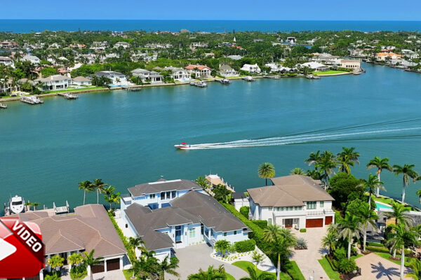 Naples Bay Port Royal Aerial Stock Video_3